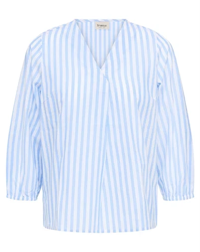 Fransa - FRCatona Bluse 1 - Della Robbia Blue Stripe